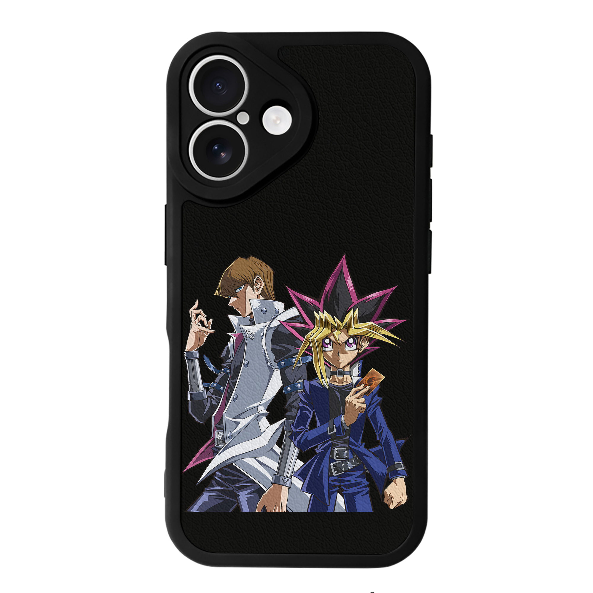 （画像用） 遊☆戯☆王 Yu-Gi-Oh! 【iPhone 16シリーズ対応】シリコンスマホケース（レザー調） 材質：シリコン